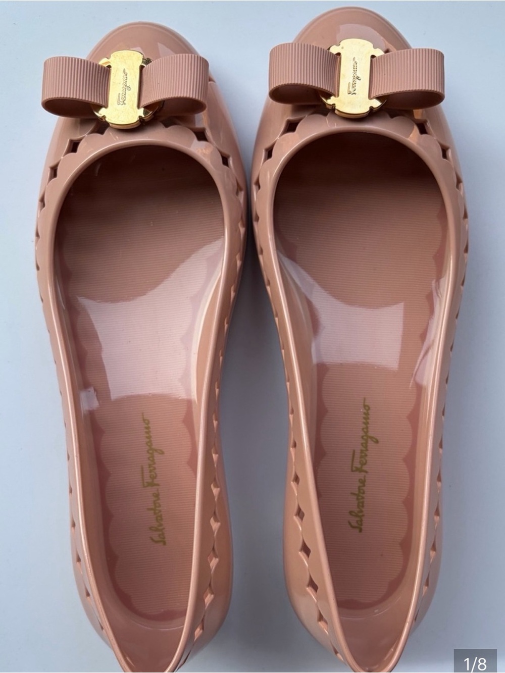 Salvatore Ferragamo Vara Jelly Ballet Flats - Dust Bag & Original Box - Size 8C